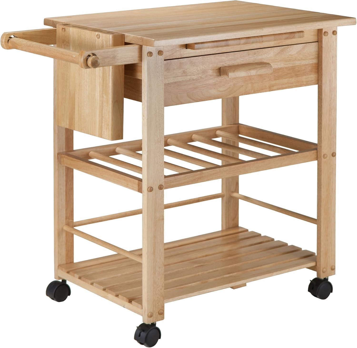 Millwood Pines Schulenburg Wood Kitchen Cart