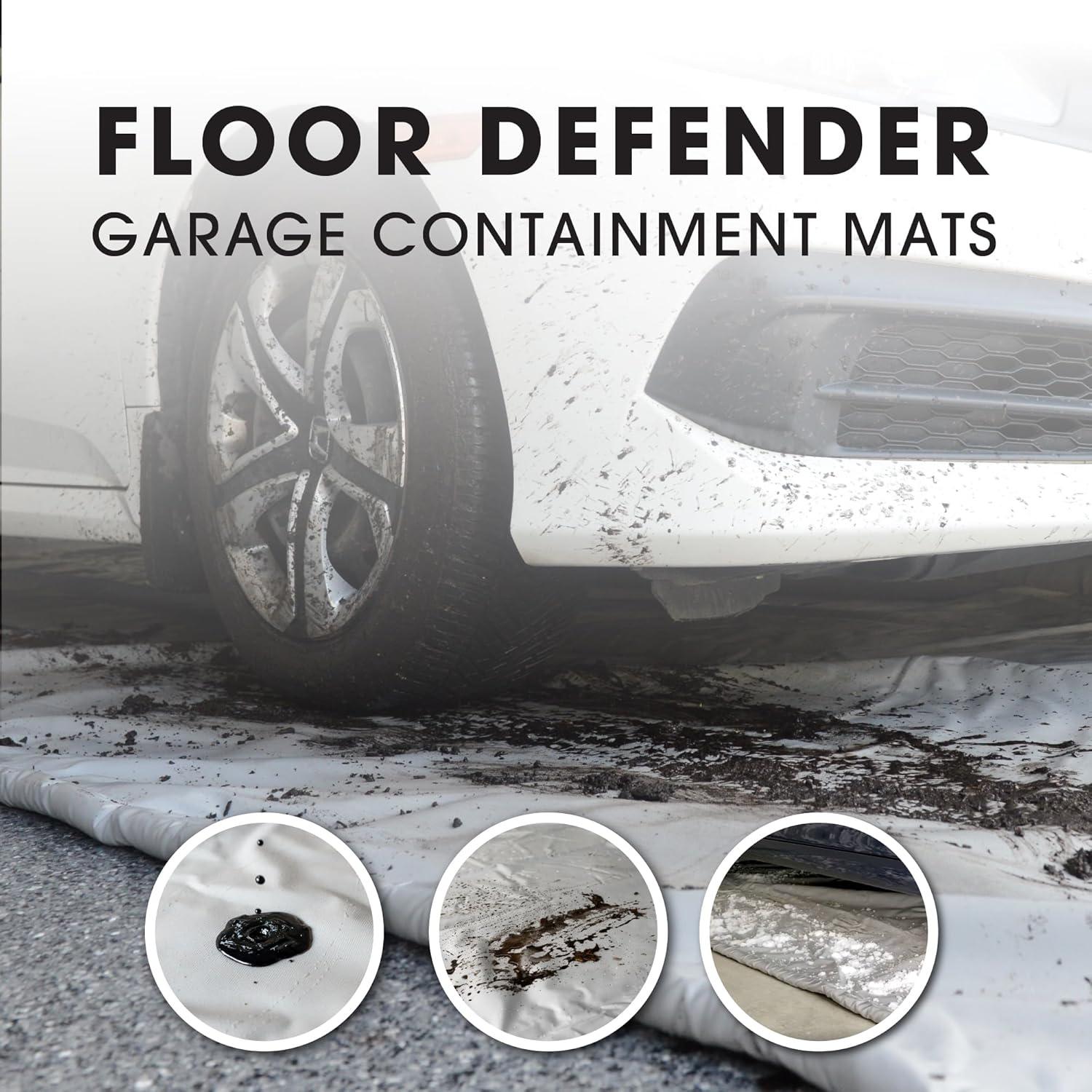 Heavy Duty Gray Garage Floor Containment Mat for Trucks