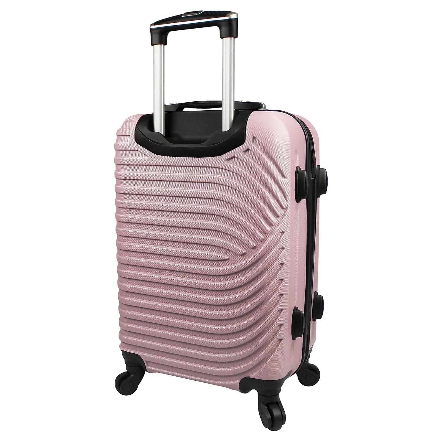 Dejuno Craft Hardside 3-Piece Spinner Luggage Set - Blush