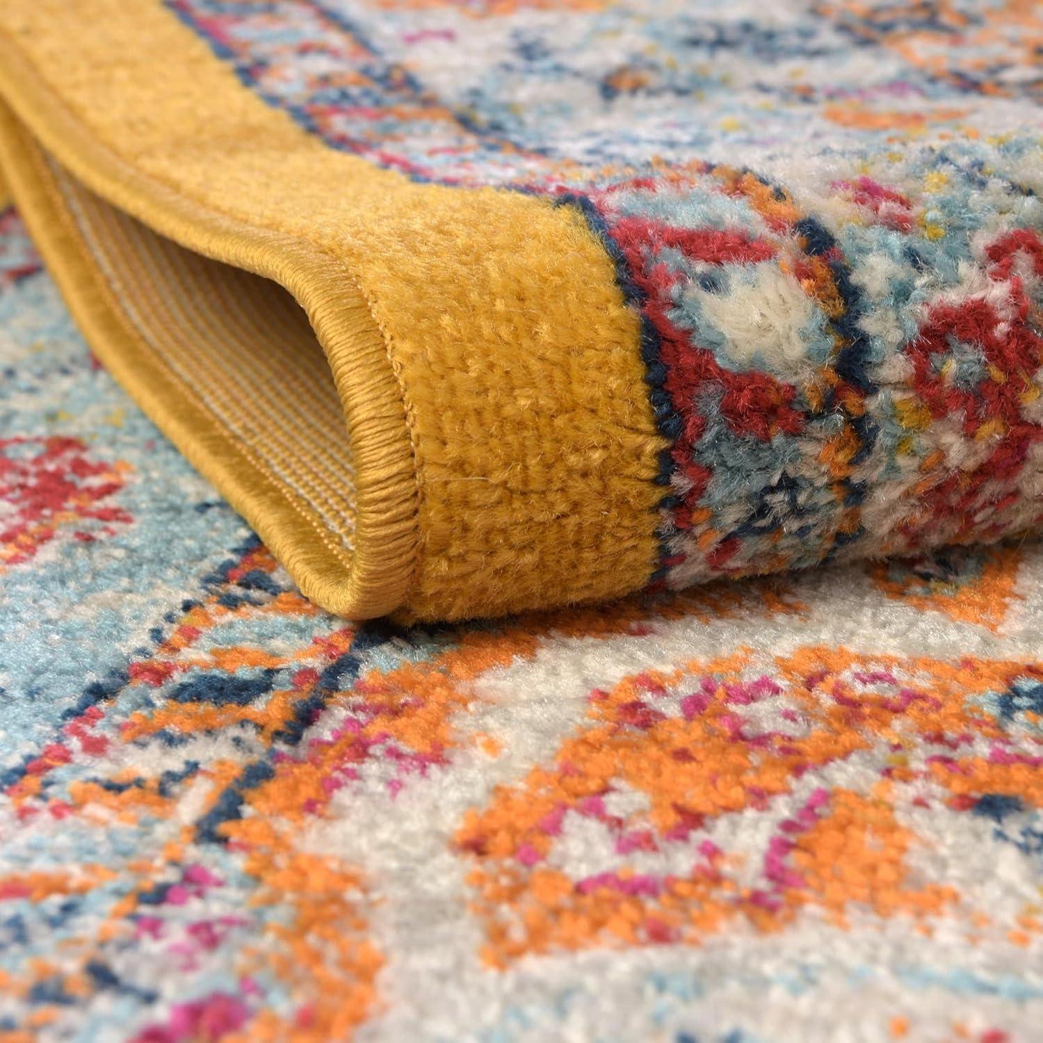 Unique Loom Parker Collection Area Rug - Merakli (2' 7" x 12' 2" Runner, Yellow/ Brown)