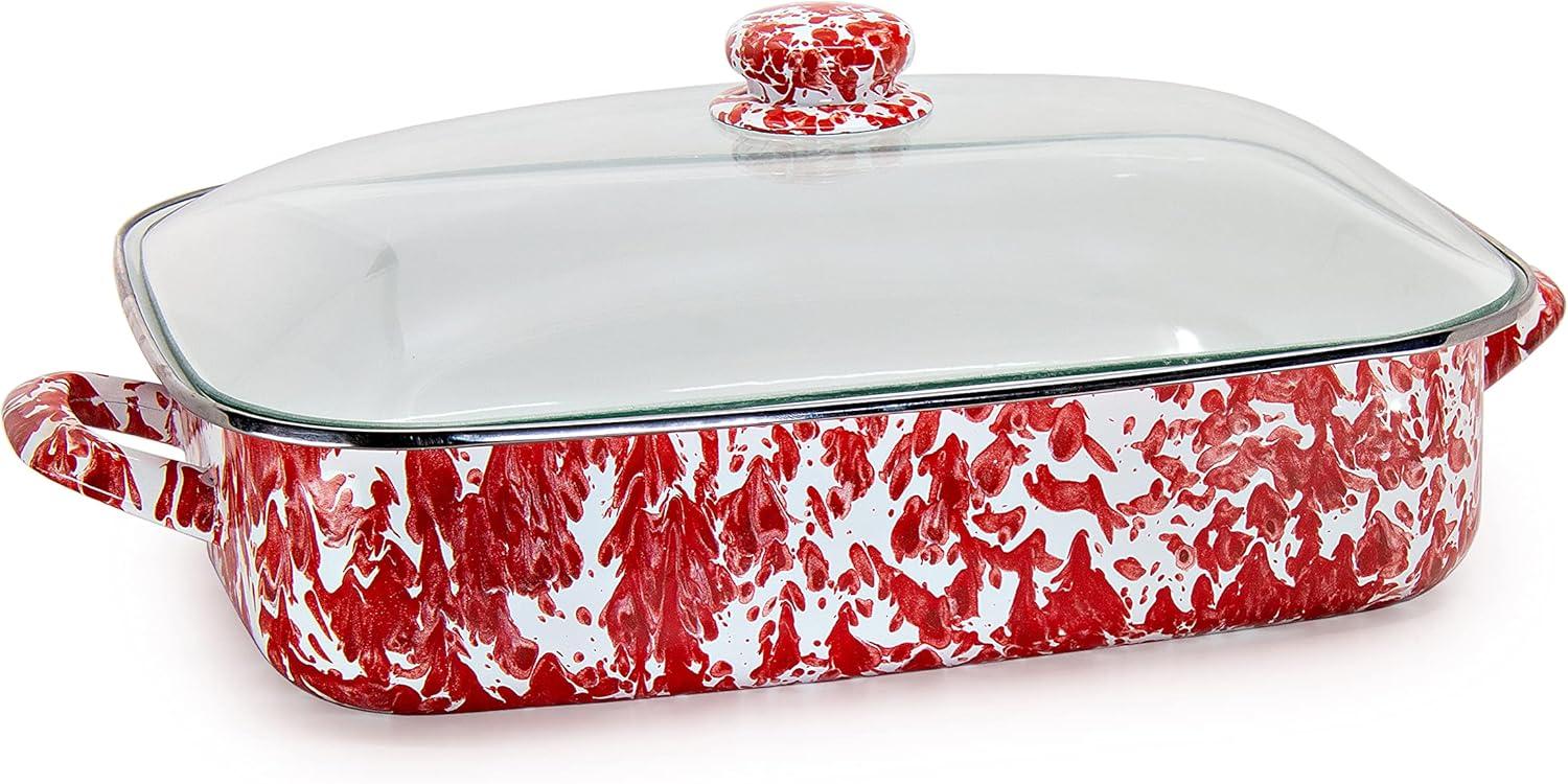 Golden Rabbit Grey Swirl Roasting Pan