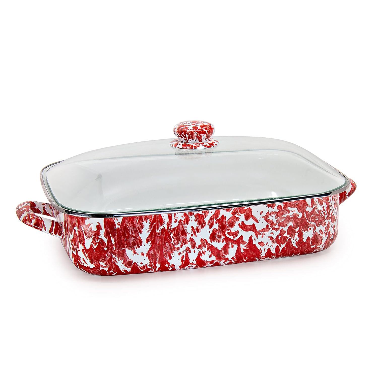 Golden Rabbit Grey Swirl Roasting Pan