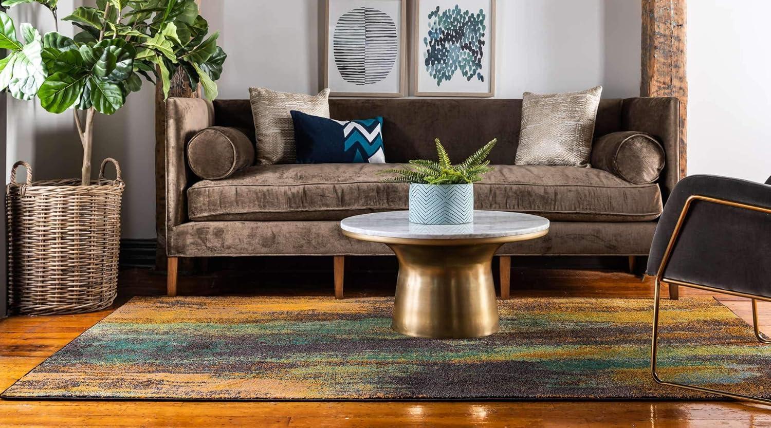 Unique Loom 6' 1 x 9' 0 Jardin Lilly Multi Area Rug