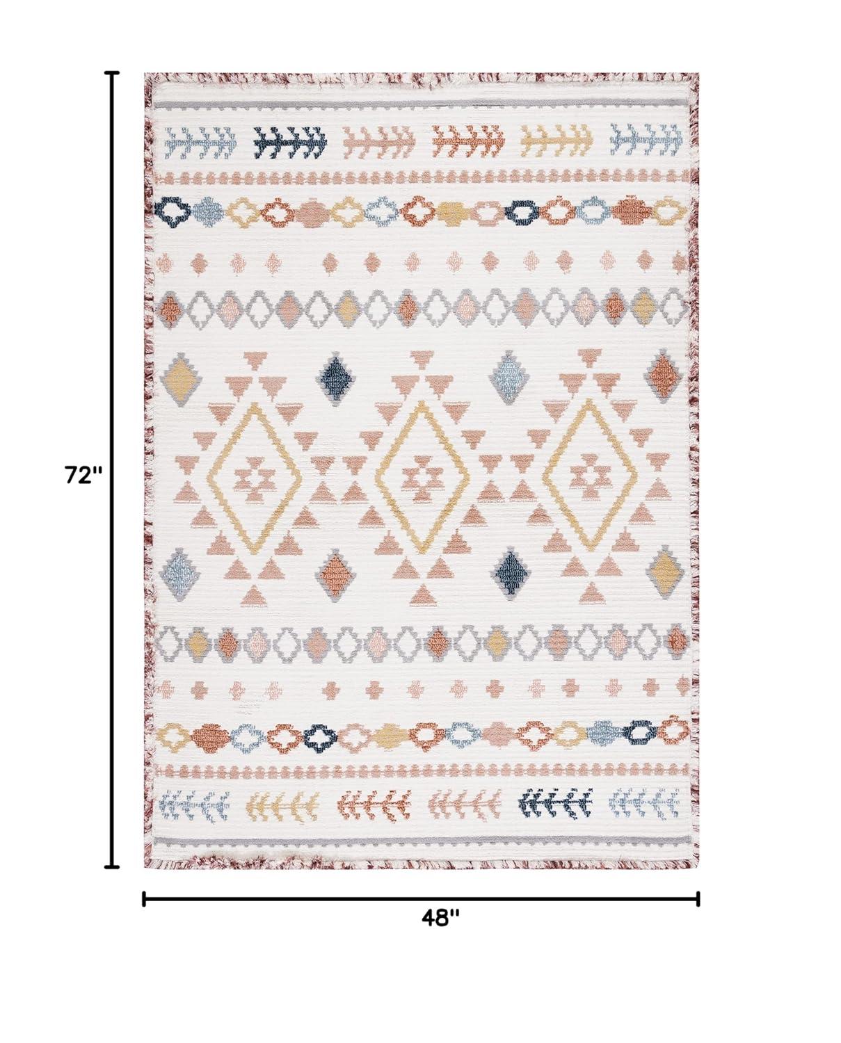 Marrakesh MRK606 Power Loomed Area Rug - Ivory/Multi - 4'x6' - Safavieh.