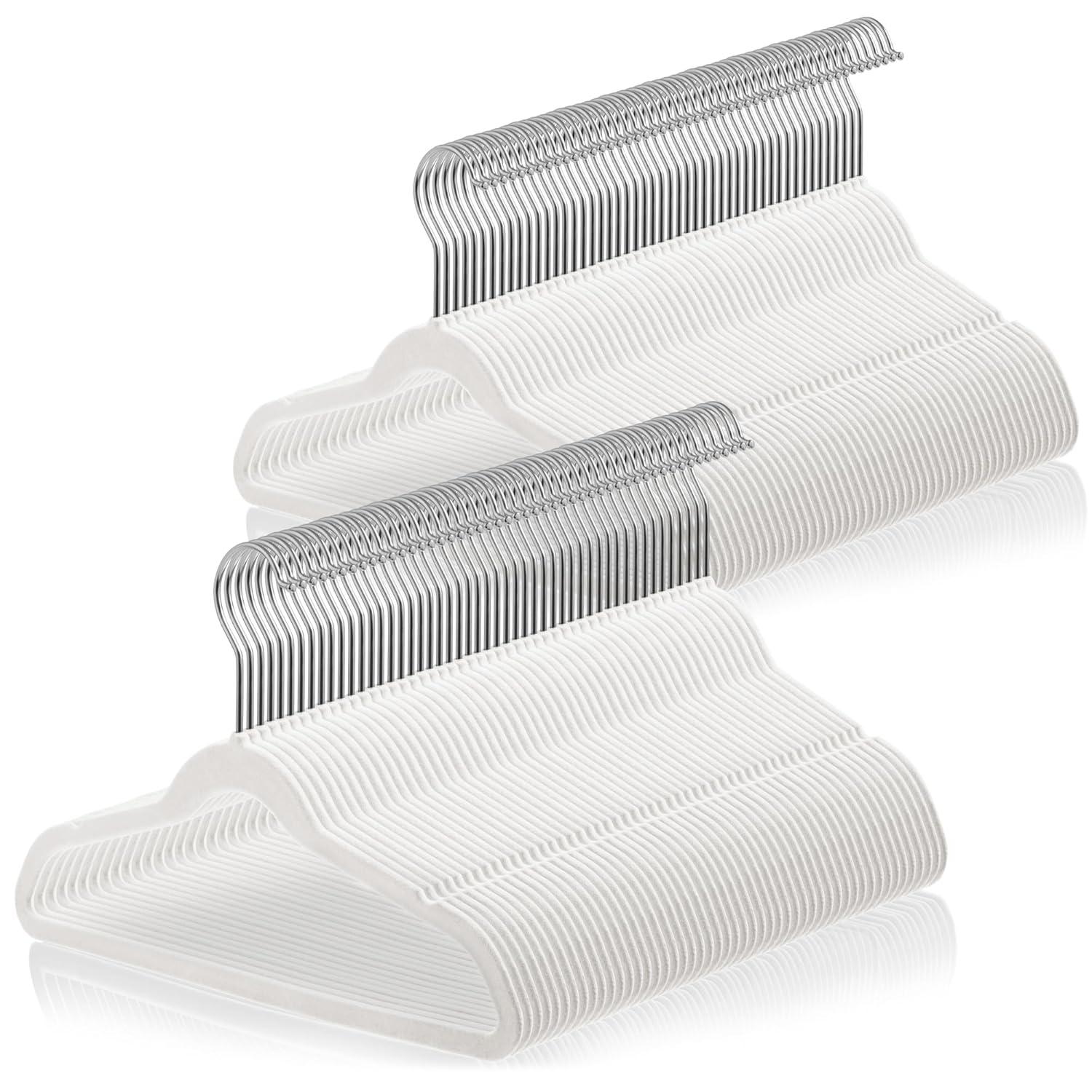 Casafield 14" Velvet Non-Slip Children’s Clothing Hangers (Set of 100)