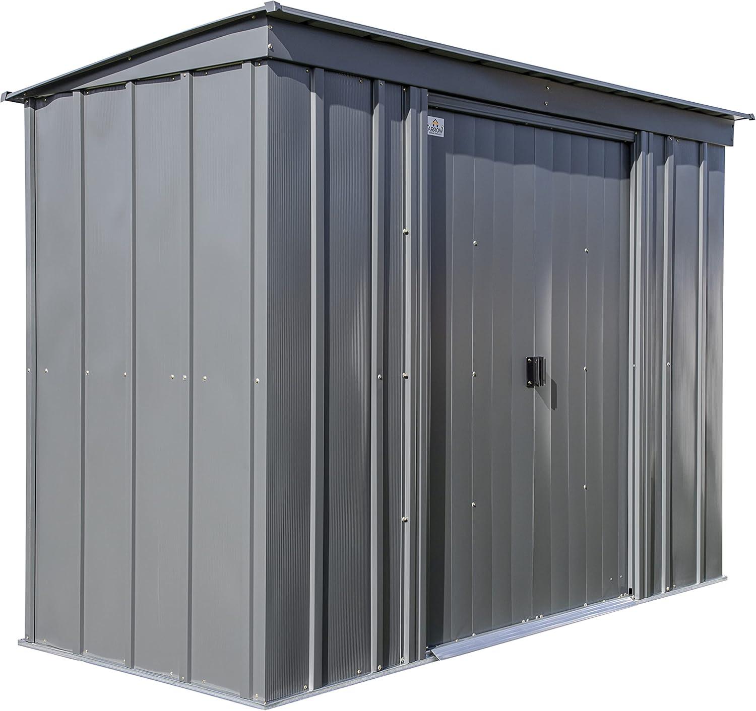 Arrow 8 ft. W x 4 ft. D Galvanized Steel Vertical Storage Shed