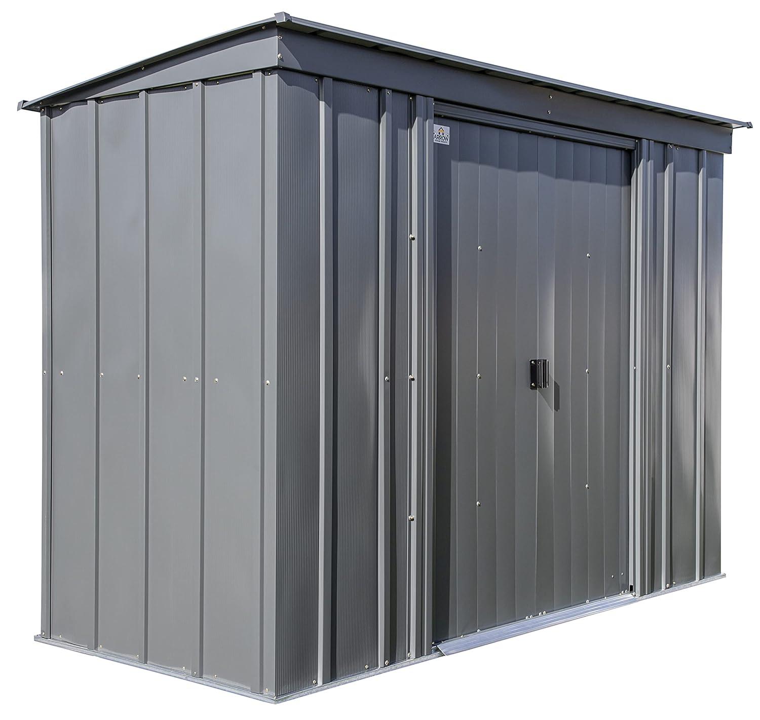 Arrow 8 ft. W x 4 ft. D Galvanized Steel Vertical Storage Shed