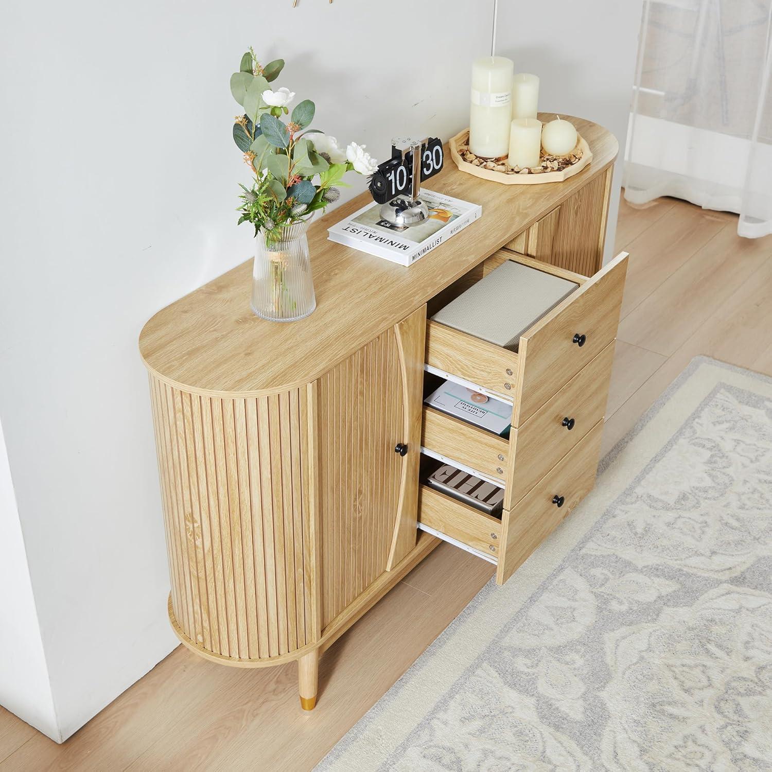 George Oliver Evana 55"Sideboard with 3 Drawer