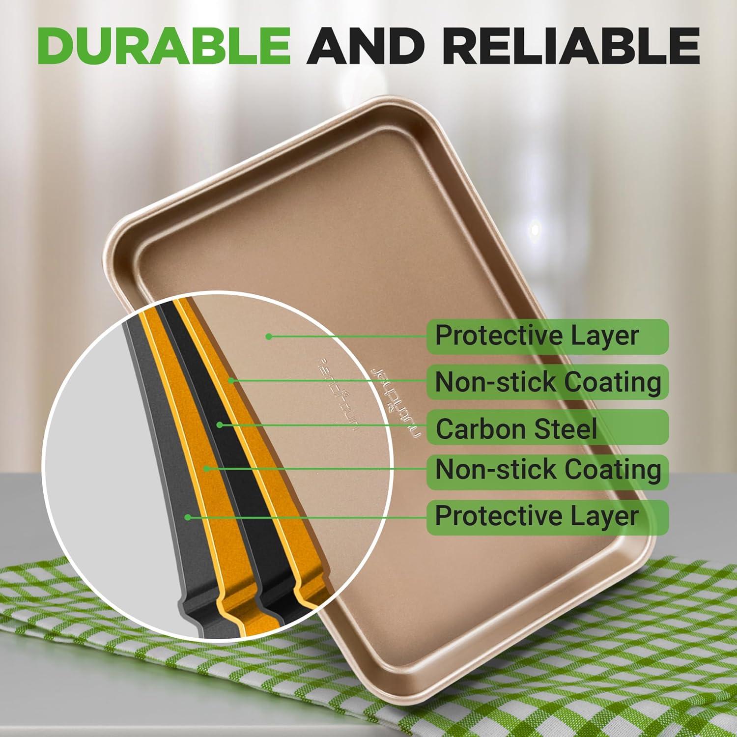 NutriChef NutriChef Non-Stick Steel 2 Piece Baking Sheet Set
