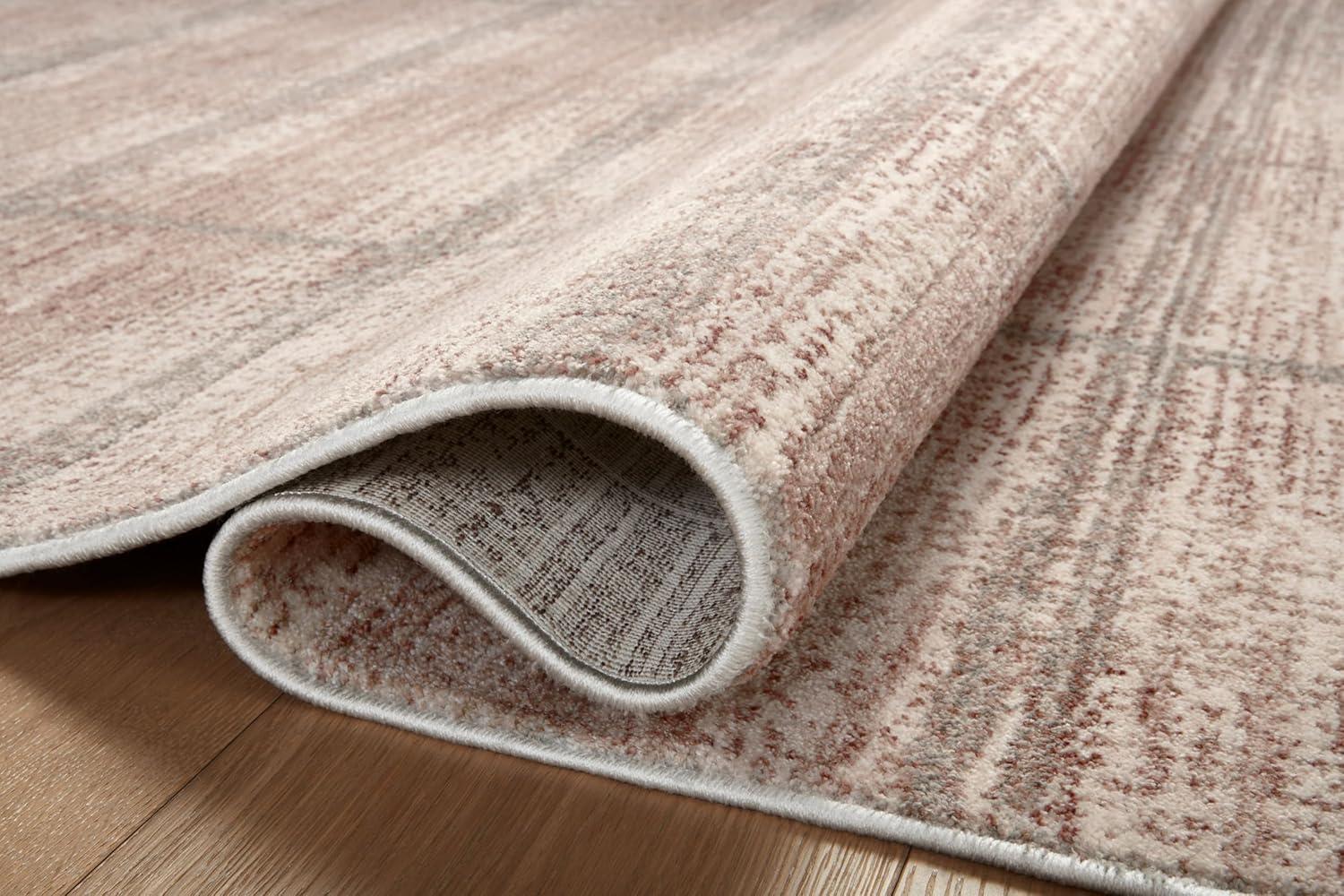 Clay and Mist Geometric Wool and Synthetic Accent Rug 2'-3" x 3'-10"