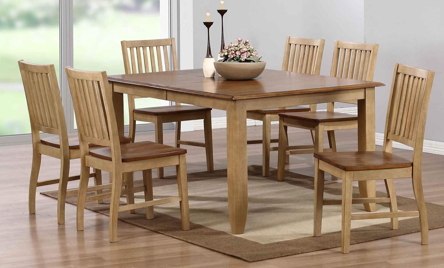 Brook Distressed Two-Tone Oak 7-Piece Dining Set