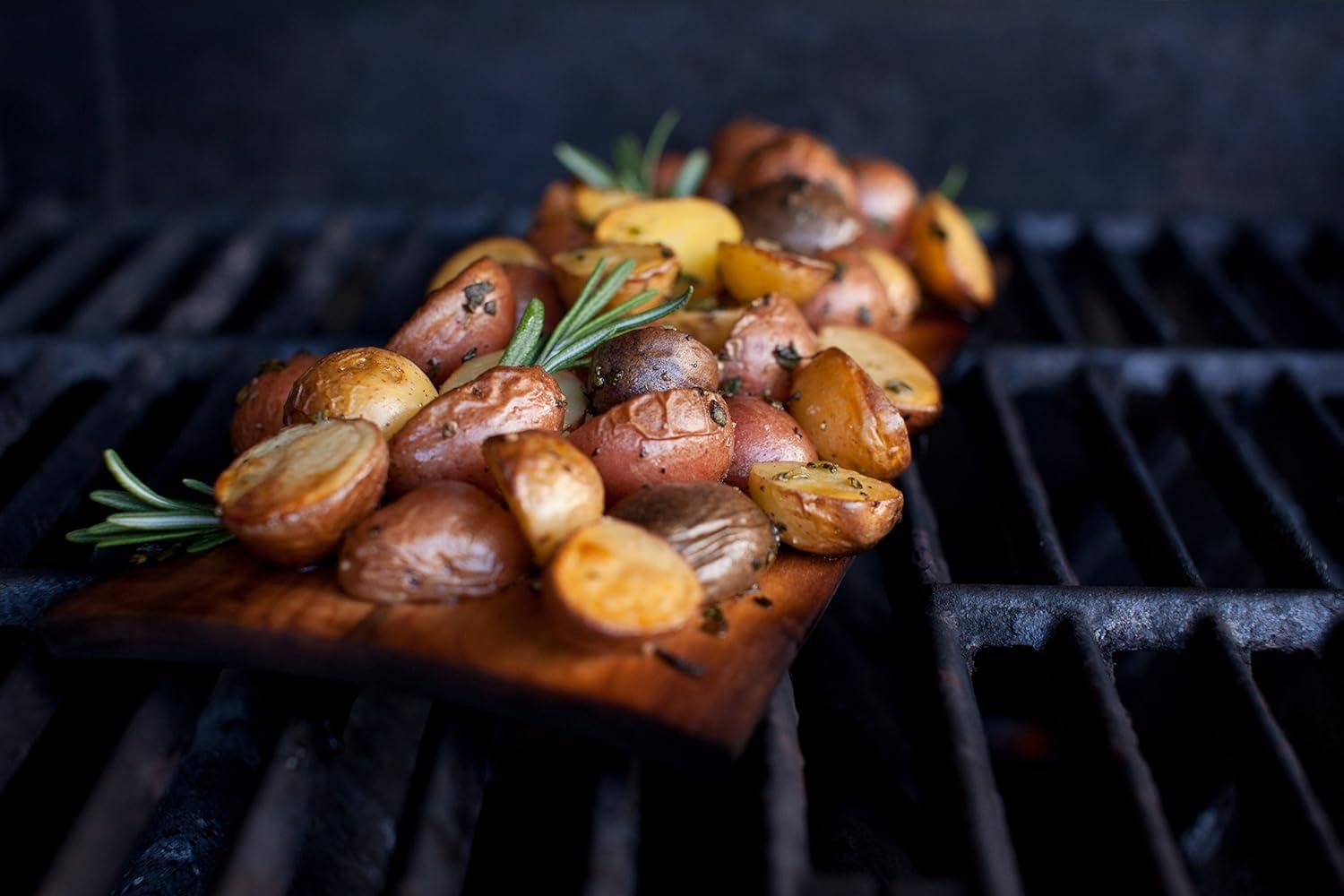 Wildwood Grilling 2-Pack PREMIUM Grade 5" x 11" Western Red Cedar Grilling Planks - Adds a Mild, Sweet Smokiness to Food - USA-Made & Sourced - 100% Natural Product