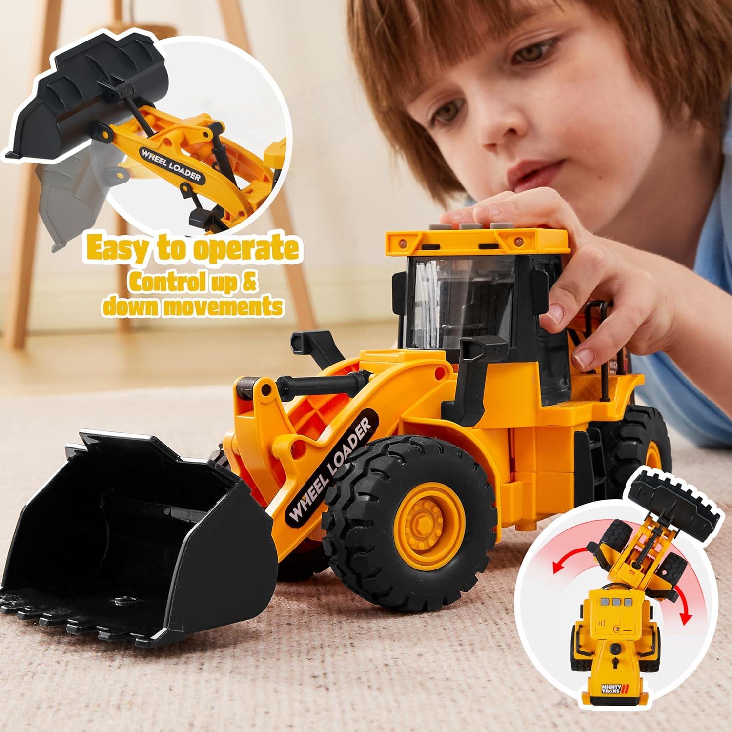 Joyfy Construction Toys for Boys Kids Toddlers, Excavator, Dump Truck and Loader Toy Trucks Construction Truck Toys Christmas Birthday Gifts for Boys