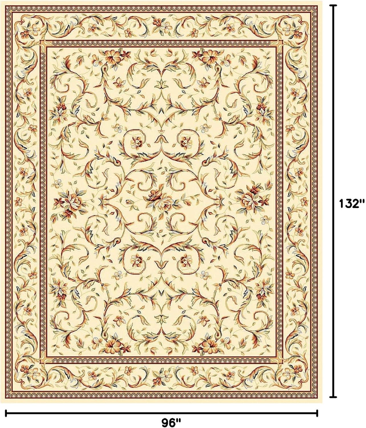 Lyndhurst LNH322 Power Loomed Area Rug - Ivory/Ivory - 8'x11' - Safavieh.