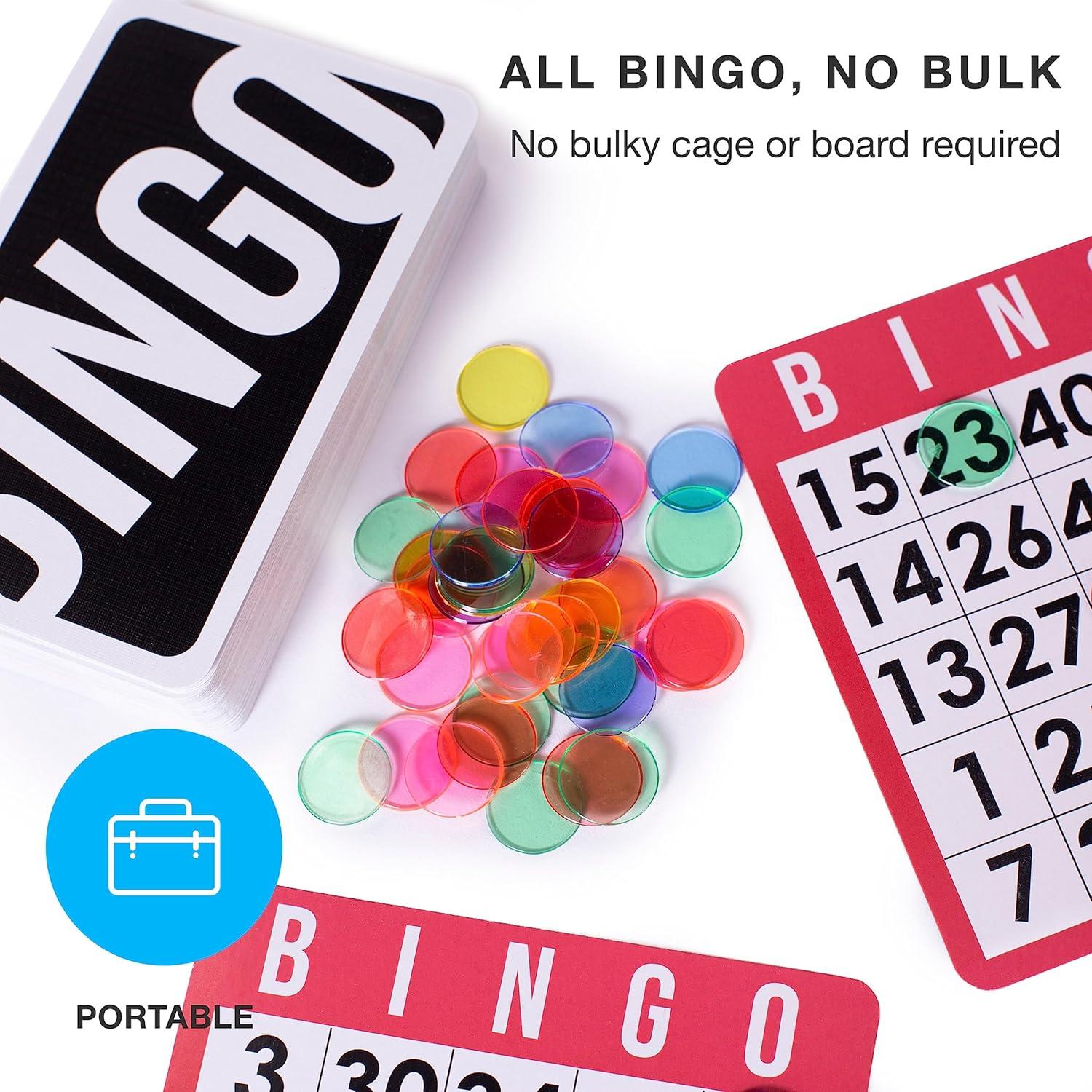 Bingo Royale Bundle: 1,000 Chips, 100 Cards, Jumbo Number Calling Cards