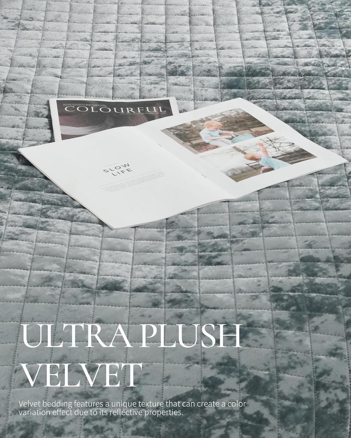 Royal Velvet Diamond Velvet Quilt Set