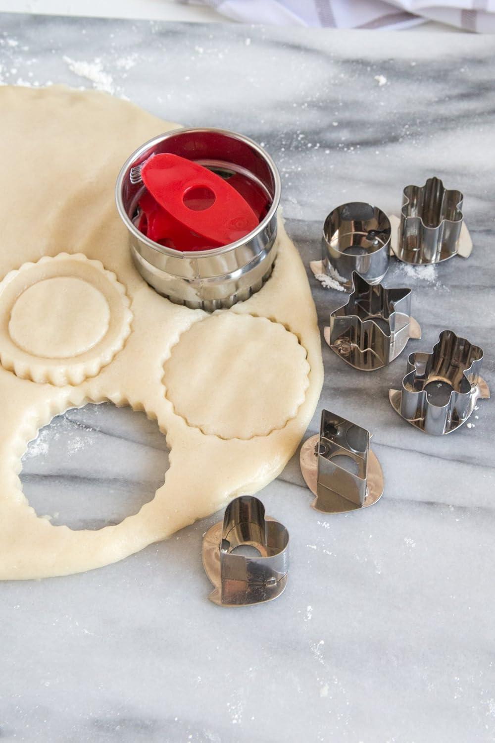 Stainless Steel Linzer Cookie Cutter Set with 6 Shapes