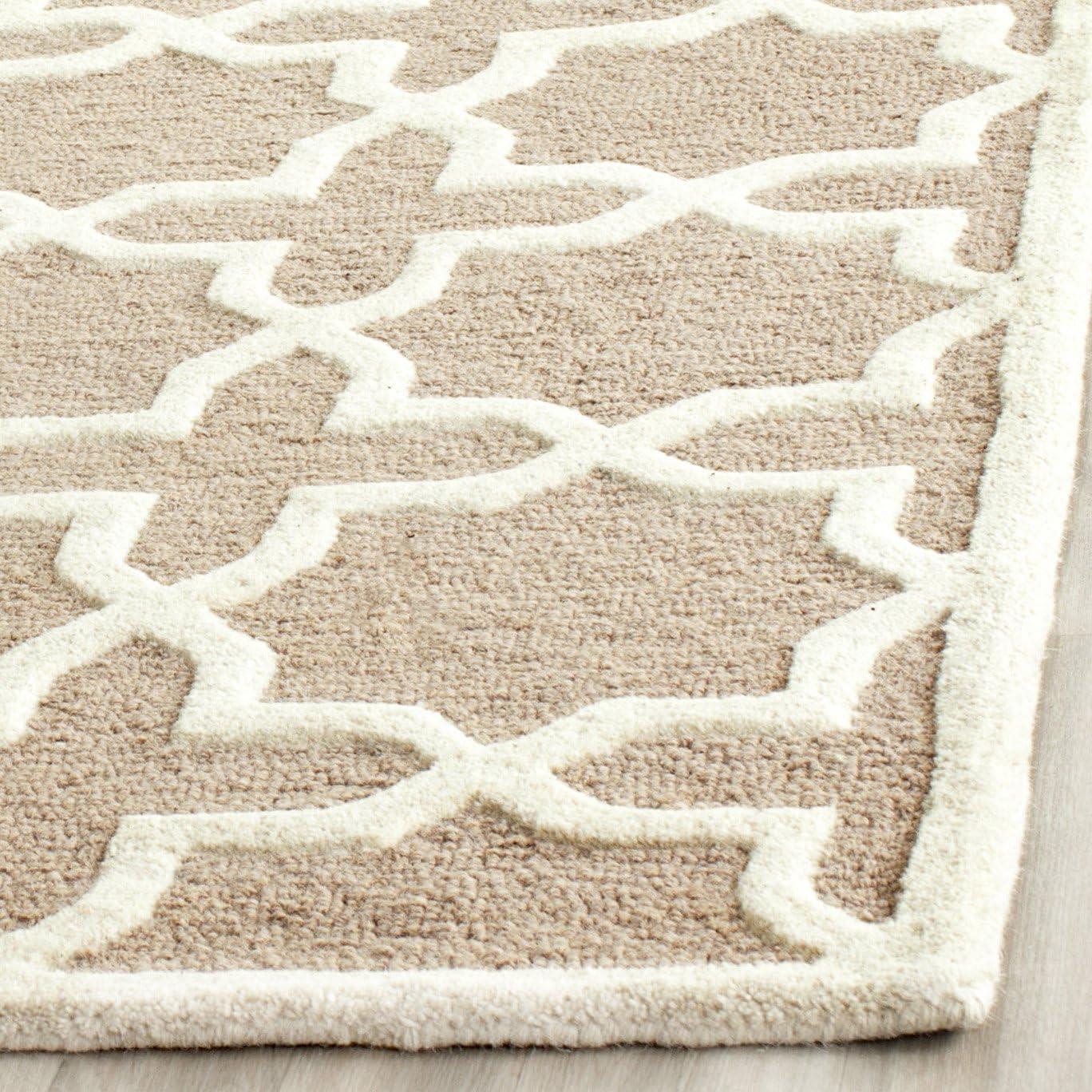 Cambridge CAM125 Tufted Indoor Area Rug - Beige/Ivory - 6'x6' - Safavieh