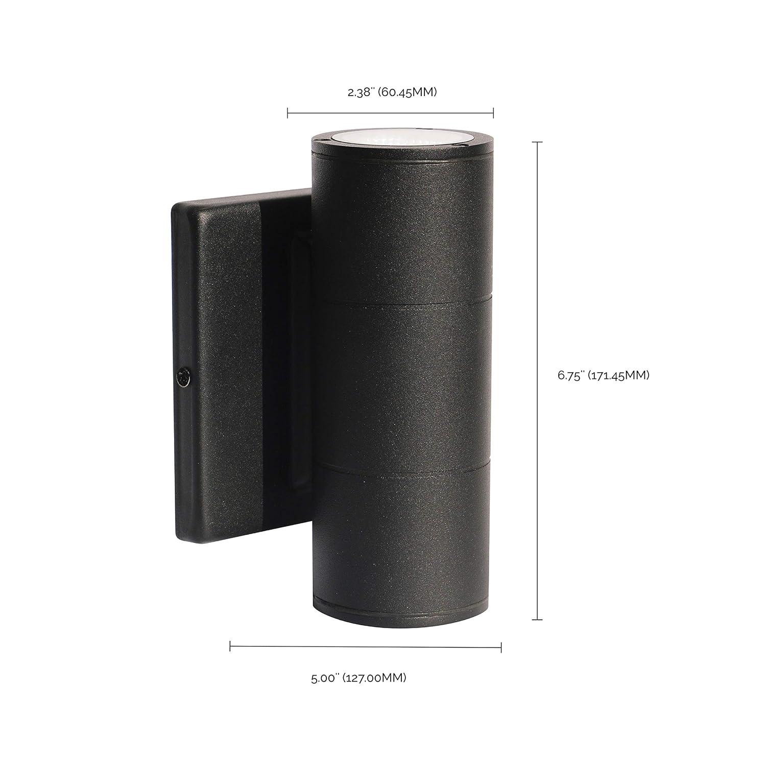 Nuvo 62/1142R1 Two Light Outdoor Wall LED Up-and-Down Sconce, 10W/120-277V, Black, Small