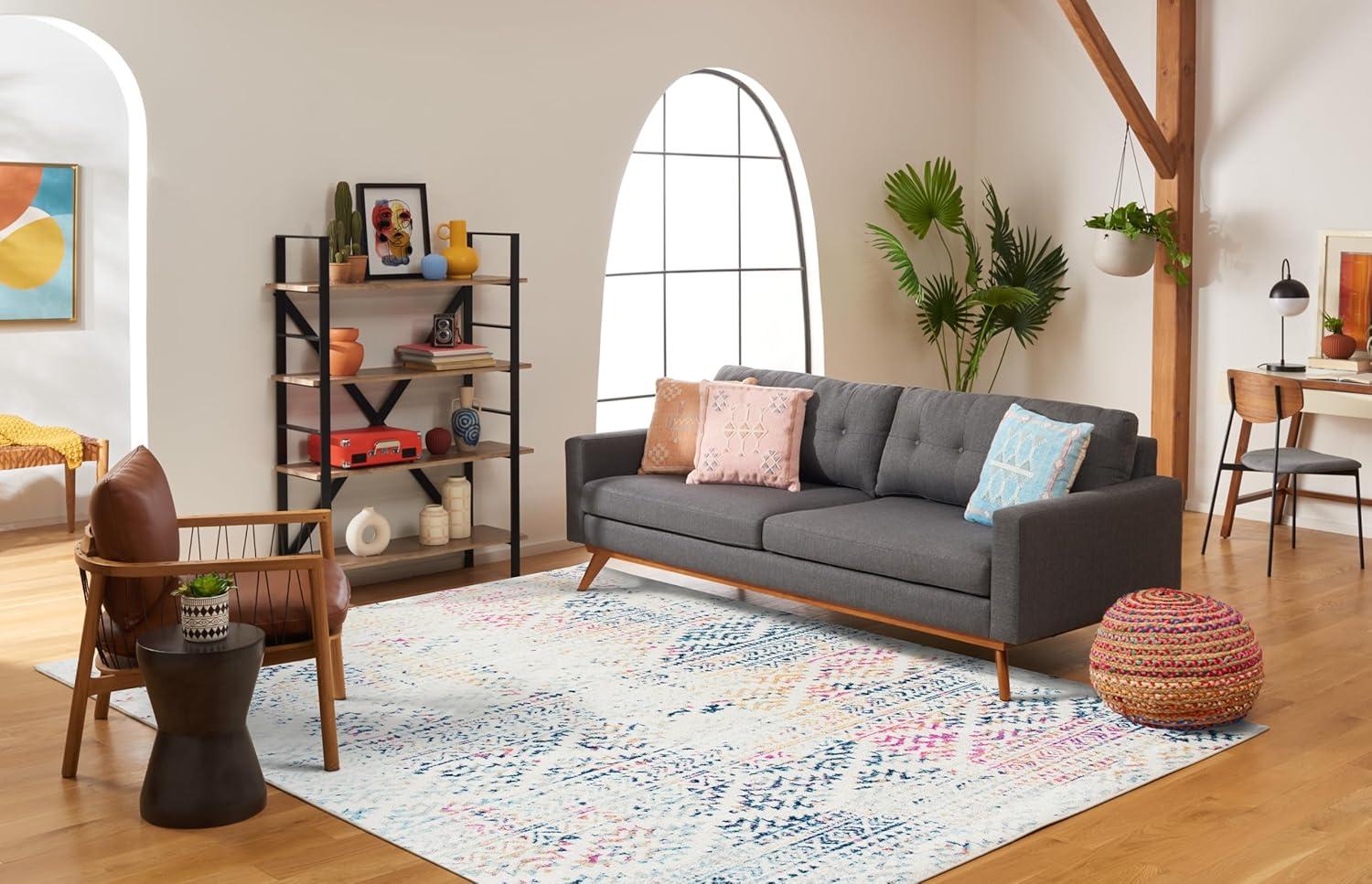Tulum TUL272 Power Loomed Area Rug - Ivory/Blue - 8'x10' - Safavieh.