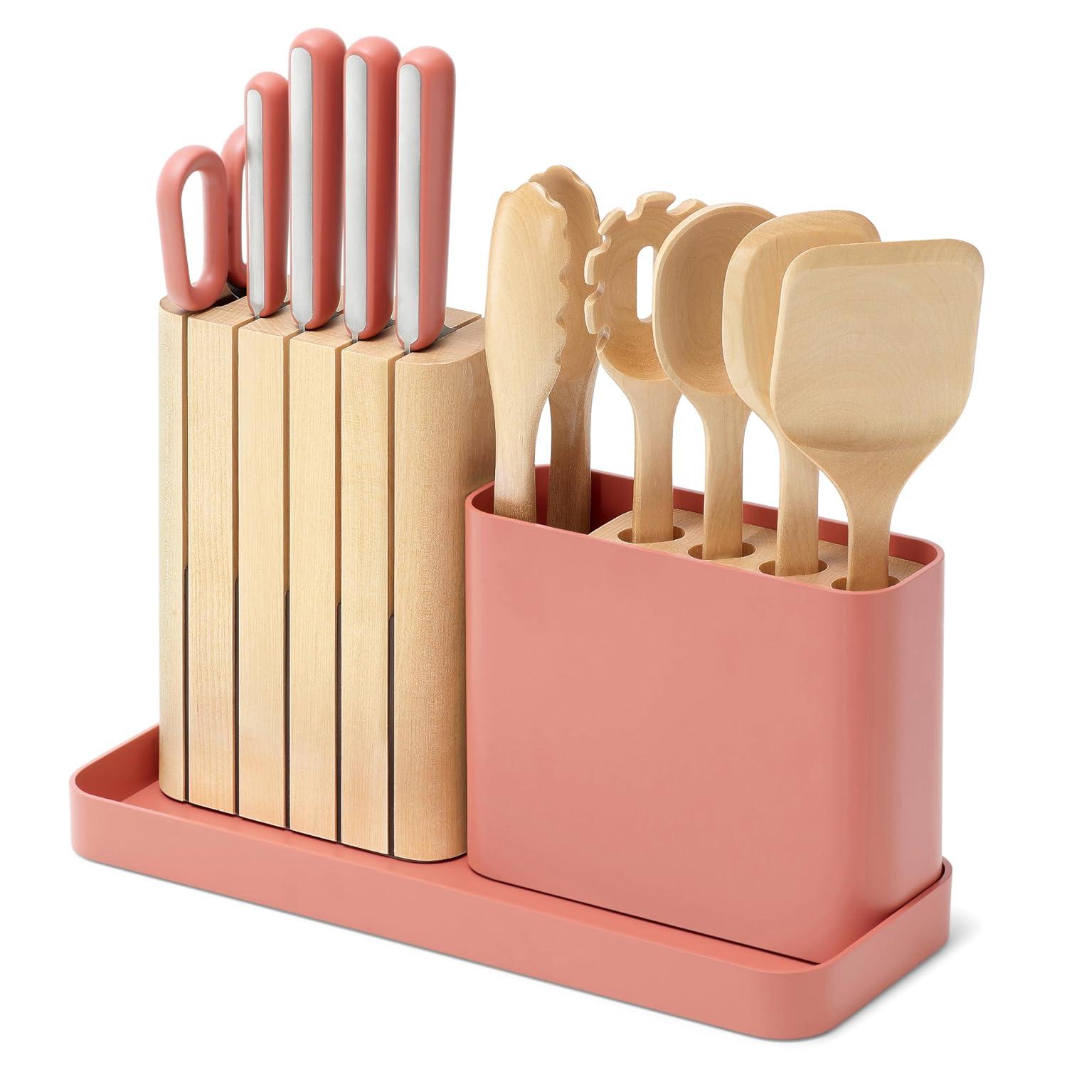 Caraway 14-Piece Perracotta Knife and Utensil Prep Set