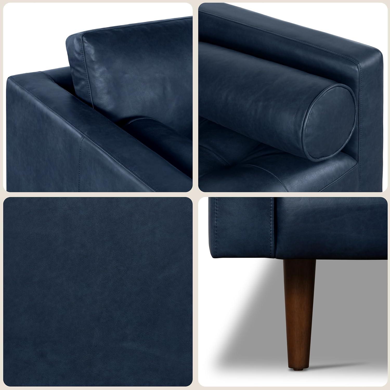 Athan Full-Grain Italian Genuine Leather Bench