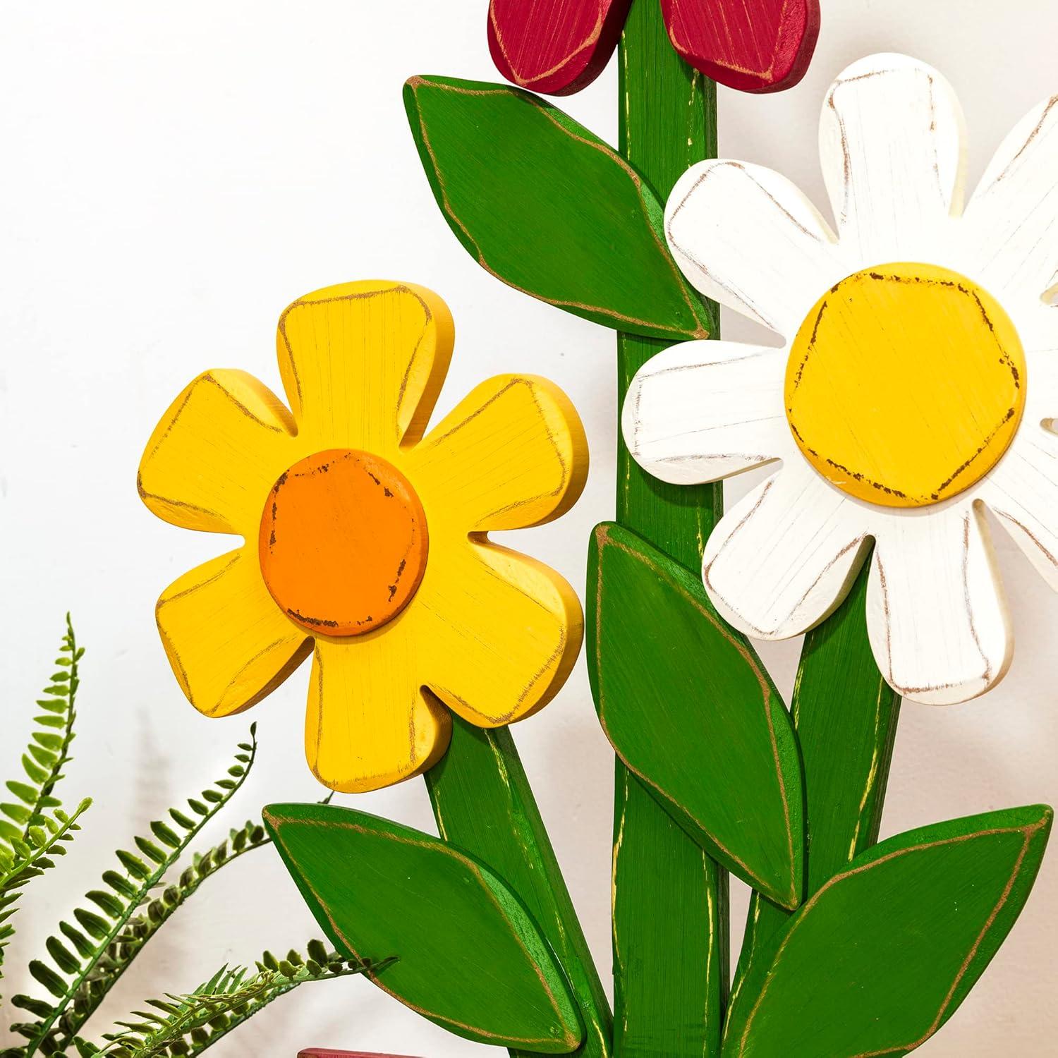 30-Inch Multicolor Wood Outdoor Welcome Porch Sign