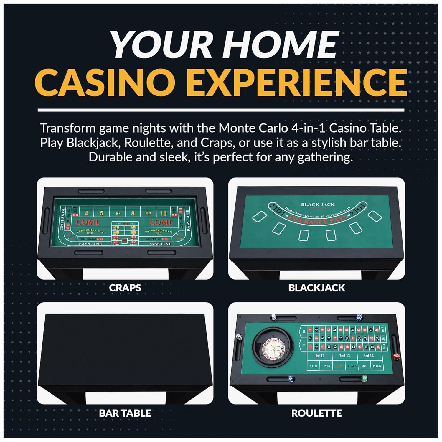 Hathaway Games 48" Monte Carlo Poker Table