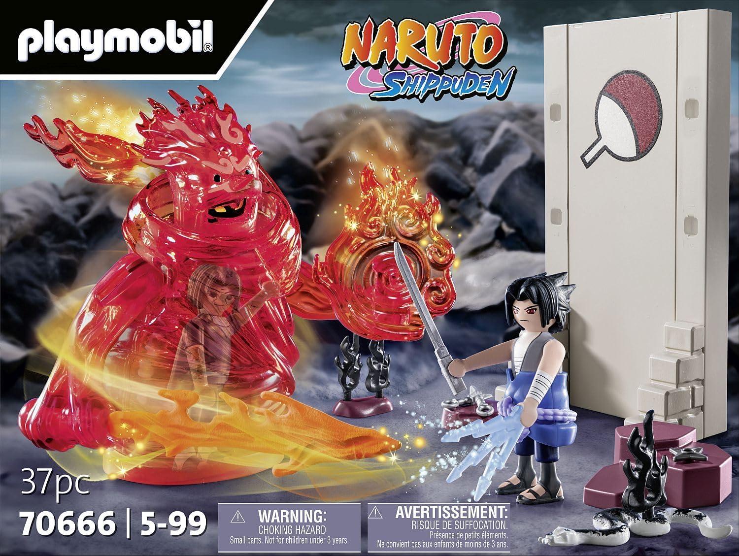 Playmobil Naruto Shippuden: Sasuke vs. Itachi Action Figure, with Extra Part (3.5")