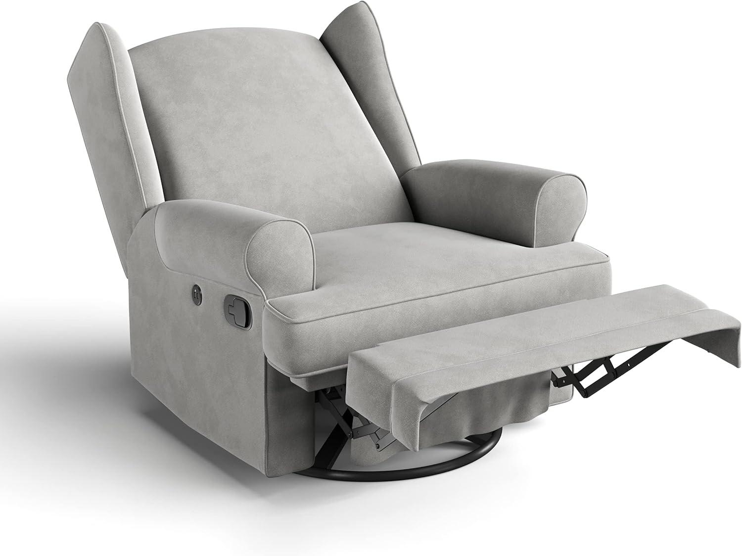 Serenity Swivel Reclining Glider Rocking Chair with USB