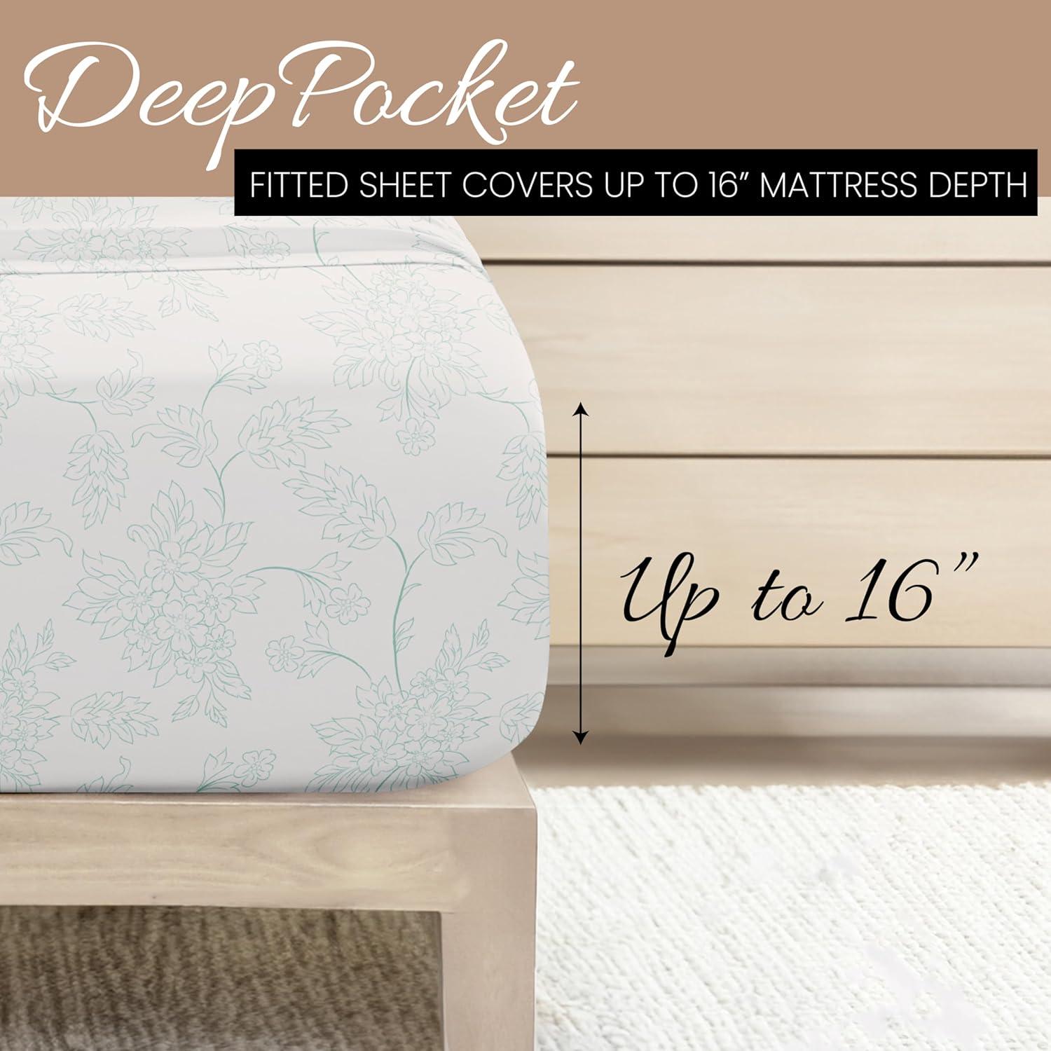 Microfiber Floral Sheet Set