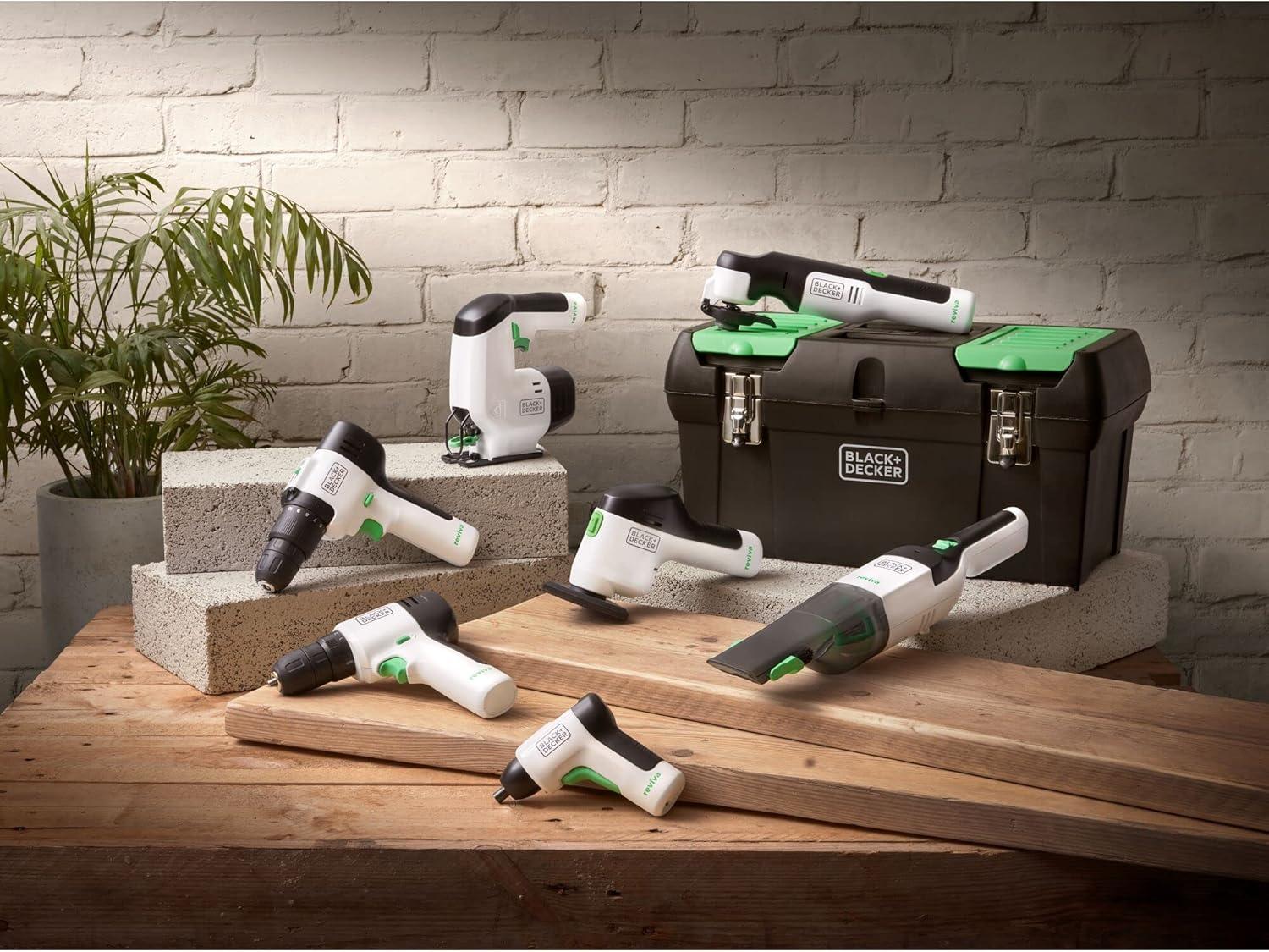 BLACK+DECKER Reviva 8V MAX* Cordless Hand Vacuum with Charger, Filter and Brush Crevice Tool, (REVHV8J40)