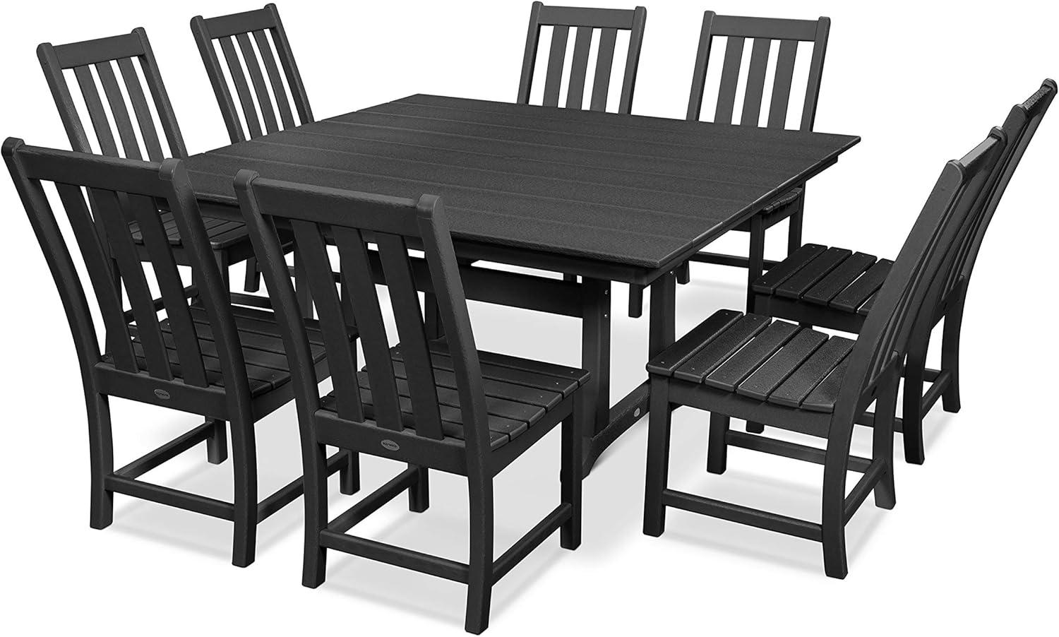 Vineyard 9-Piece Farmhouse Trestle Dining Set