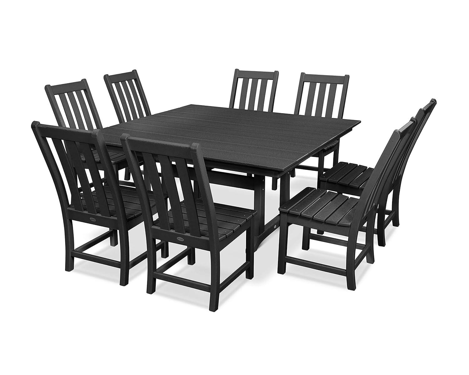 Vineyard 9-Piece Farmhouse Trestle Dining Set