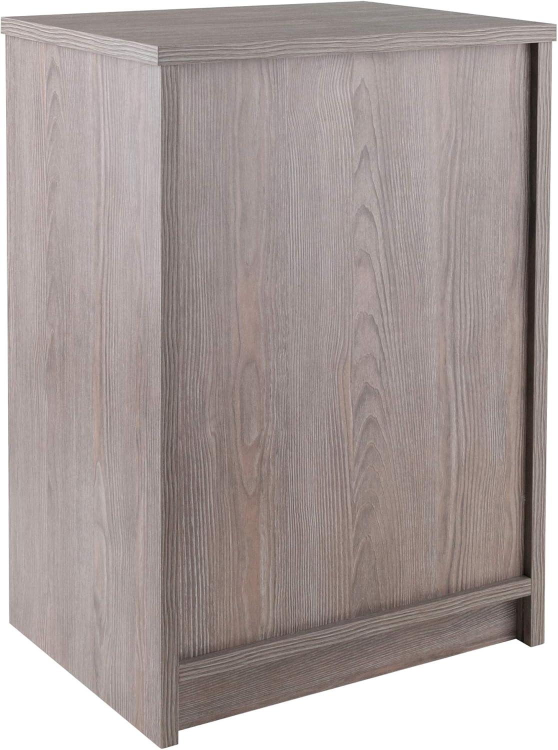 Ash Gray Transitional 1-Drawer Composite Wood Accent Table