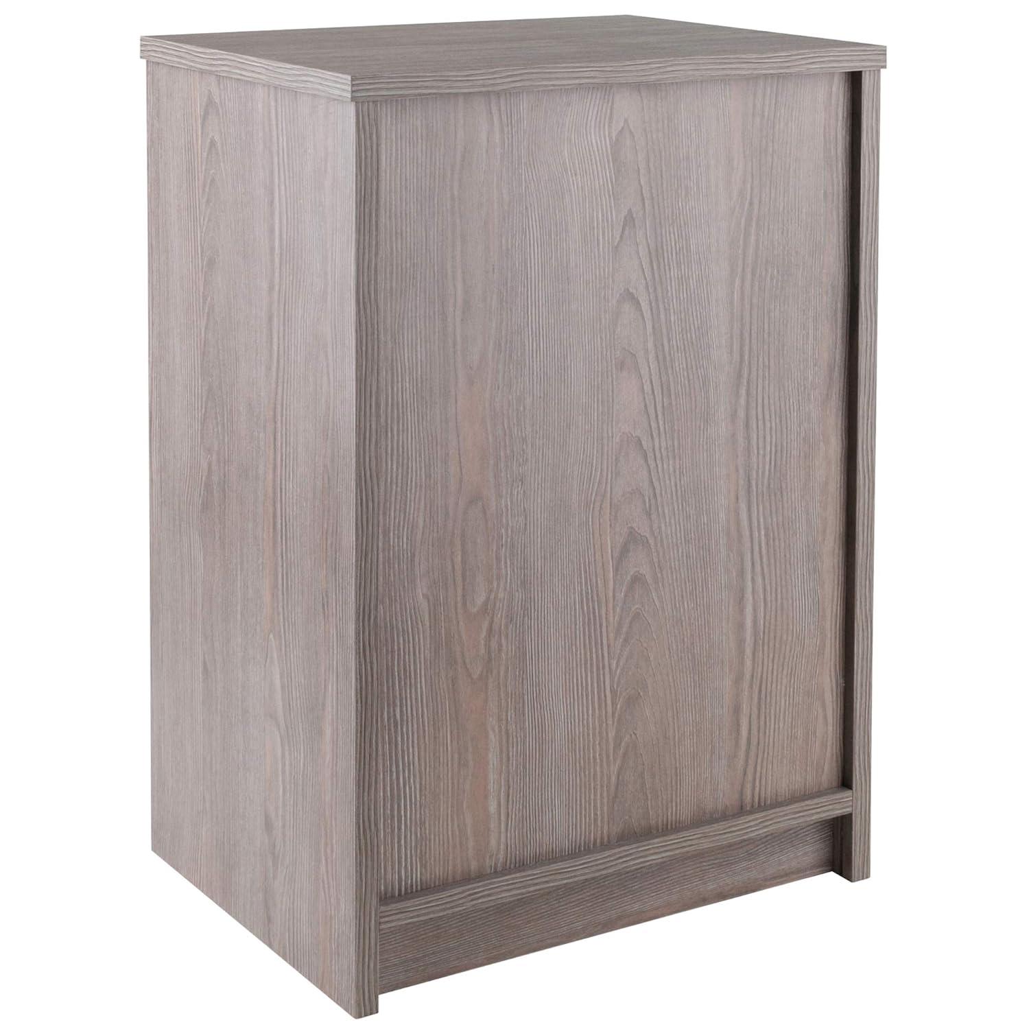 Ash Gray Transitional 1-Drawer Composite Wood Accent Table