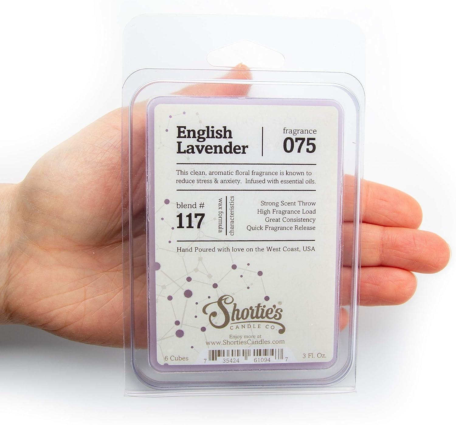 Pure English Lavender Wax Melts - Highly Scented + Essential & Natural Oils - Shortie's Candle Company