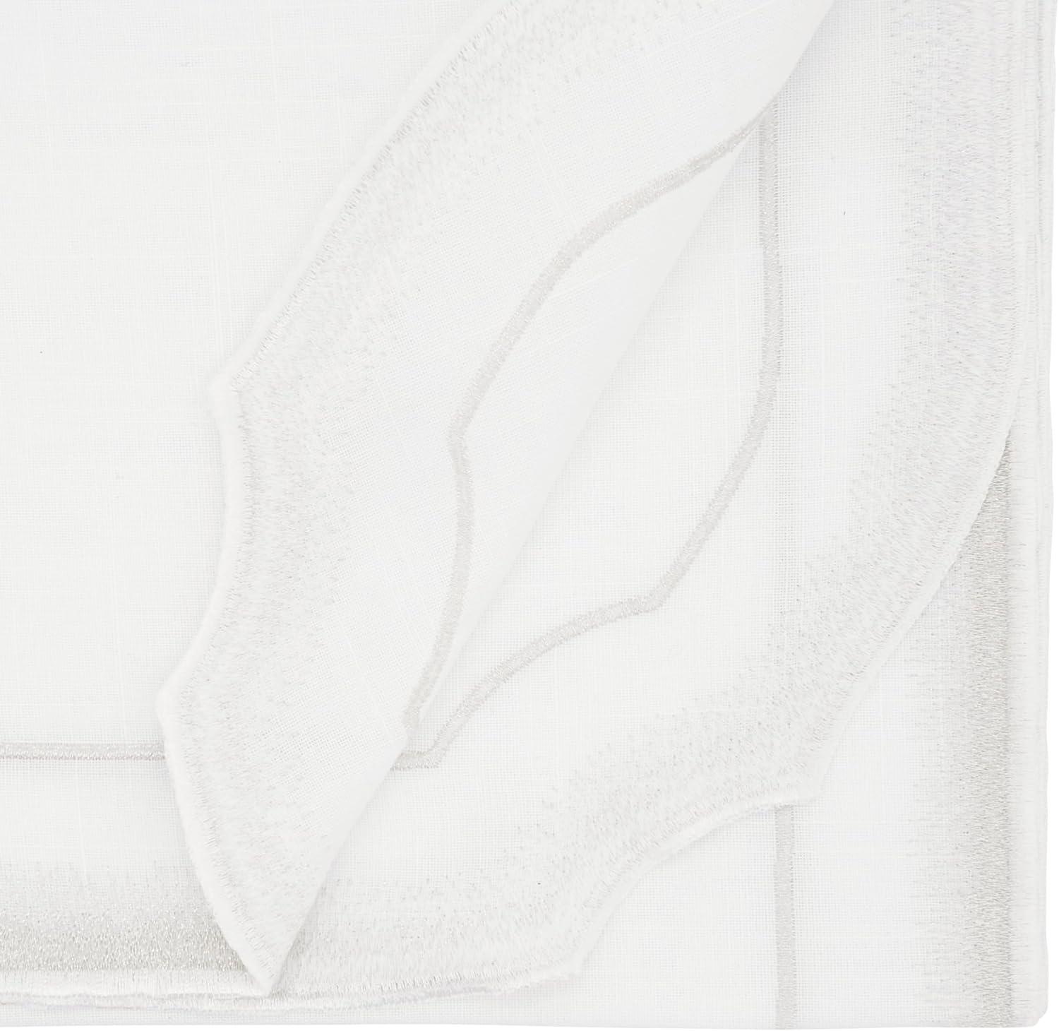 Saro Elegant Embroidery Detail Table Runner