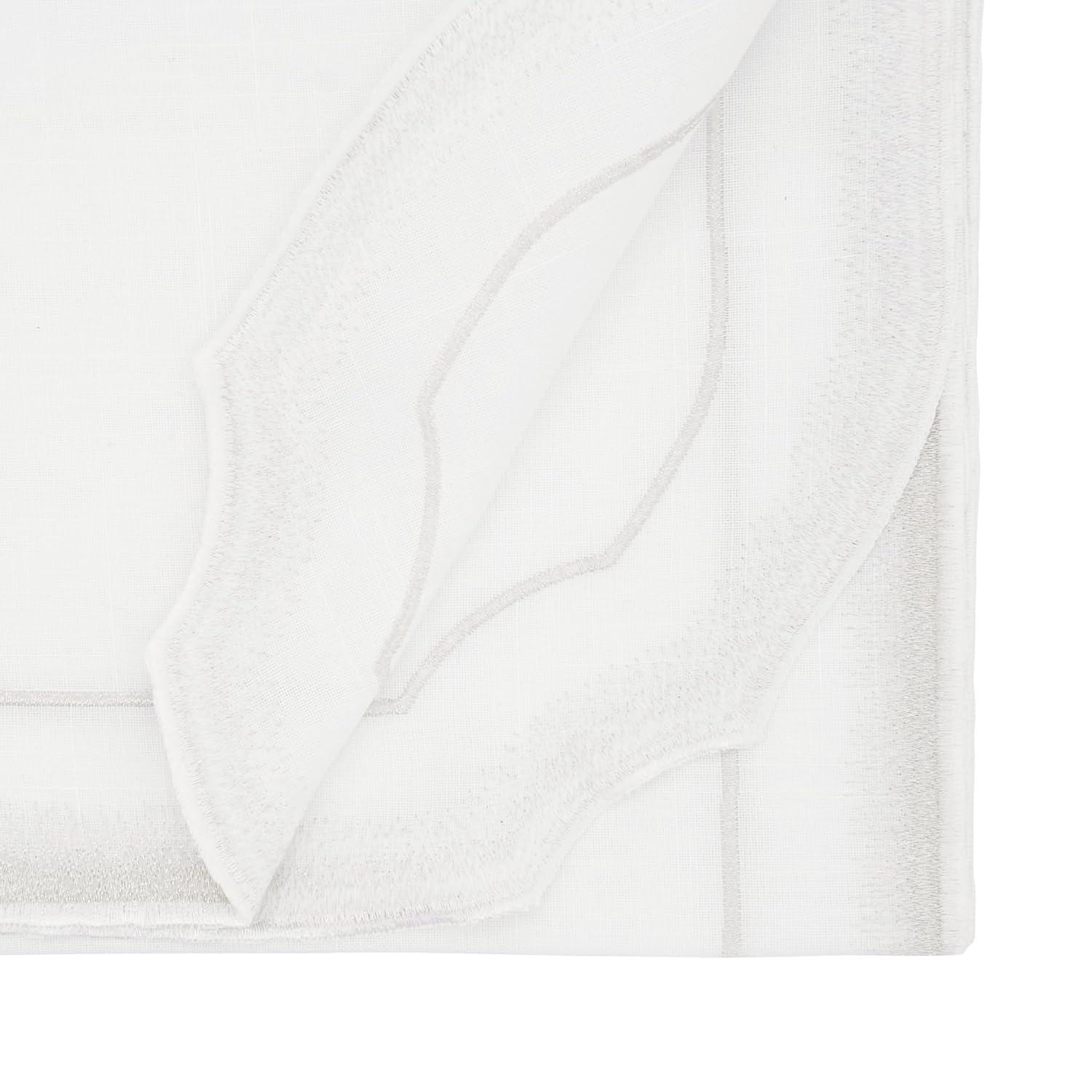 Saro Elegant Embroidery Detail Table Runner