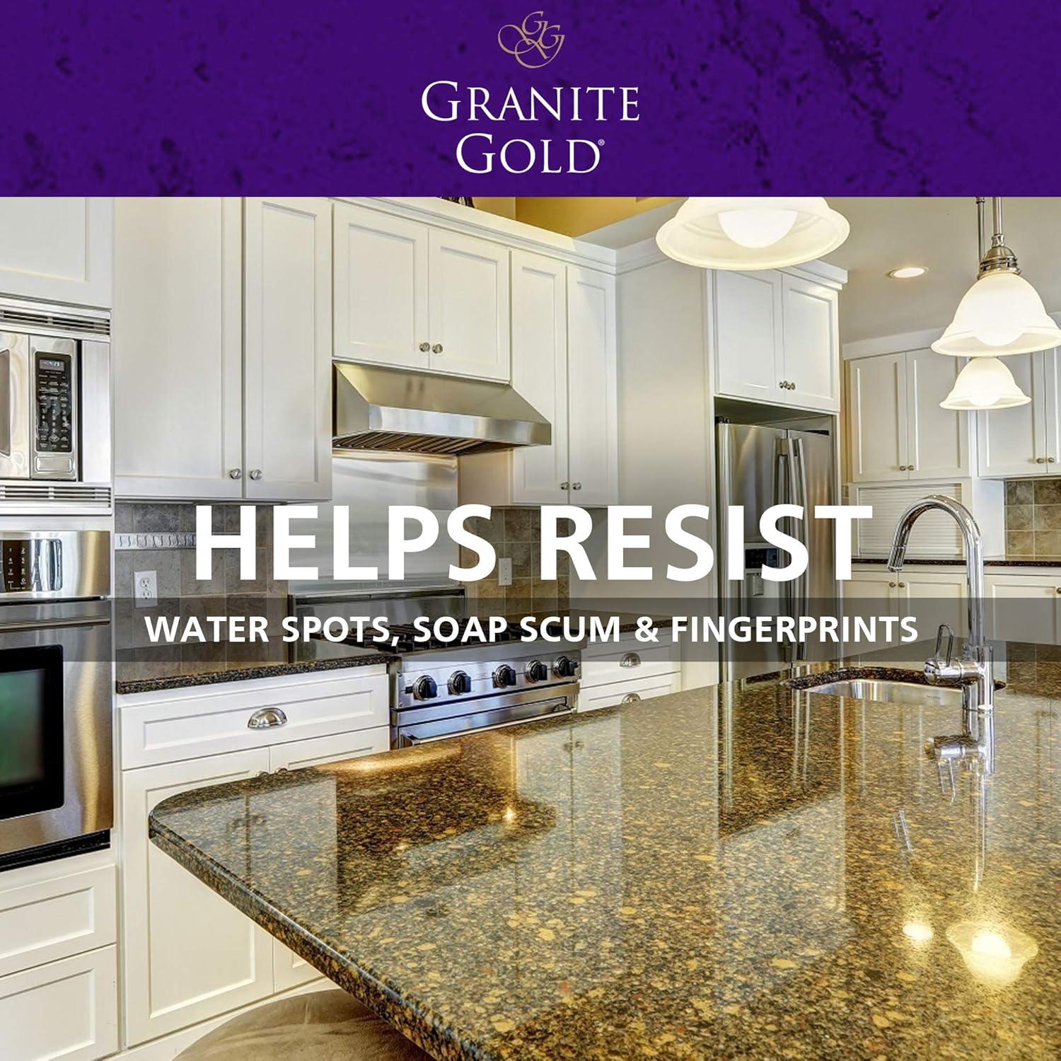 GRANITE GOLD Granite Marble Natural Stone POLISH Safe for Food Prep 24oz GG0033