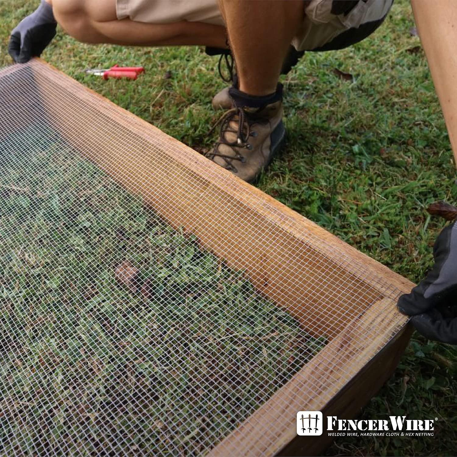 Fencer Wire Fencer Wire 23 Gauge Galvanized Hardware Cloth with Mesh Size 1/4" x 1/4", Multiple Options