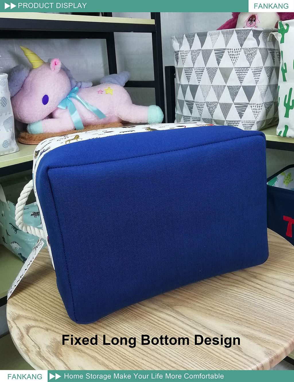 FANKANG Rectangular Laundry Basket Nursery Storage Fabric Storage Bin Storage Hamper,Gift Baskets (Animals)