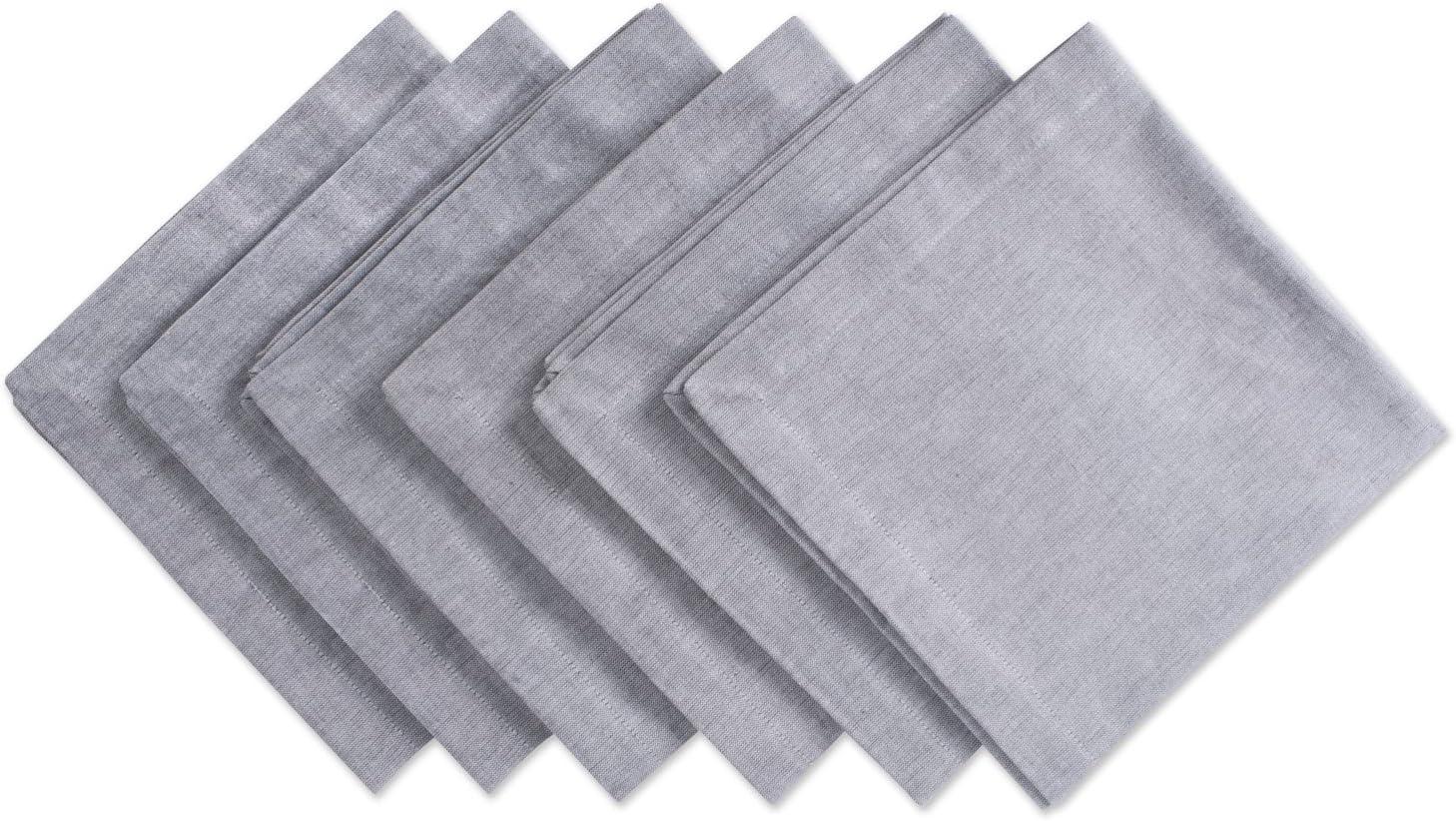 Stone Brown Solid Chambray Napkin (Set of 6)