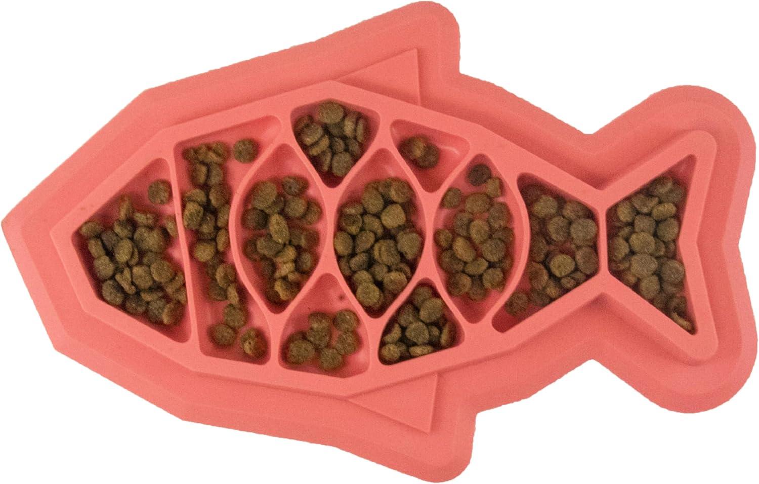 Petstages Fishie Fun Feed Mat Slow Feeder Cat Bowl