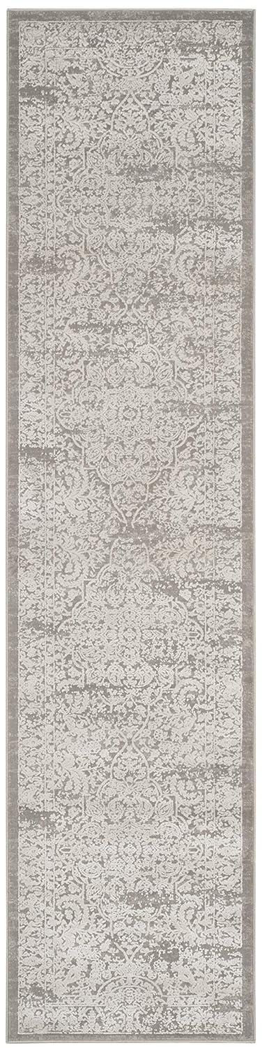Princeton PRN711 Power Loomed Indoor Runner Rug - 2'x8' - Grey/Beige - Safavieh