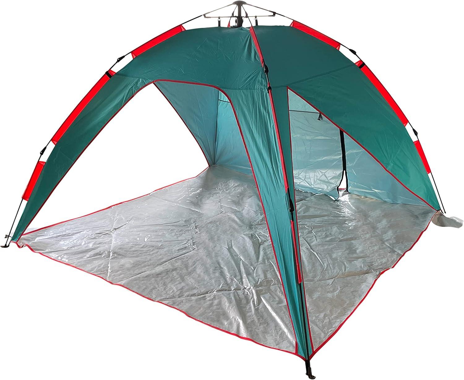 Teal and Orange Pop-Up Beach Tent with Carry Bag