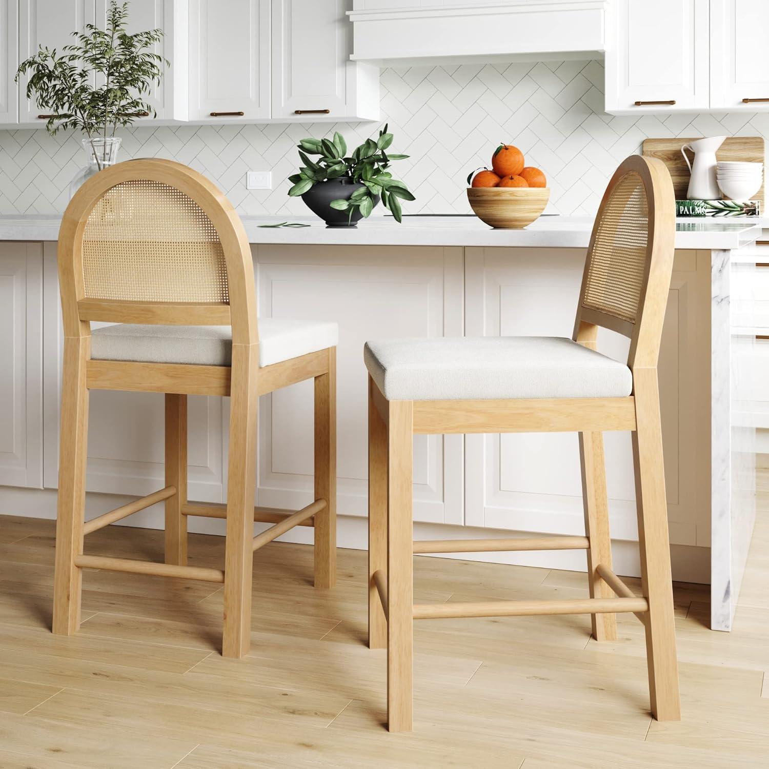 Nathan James Upholstered Counter Stool (Set of 2)