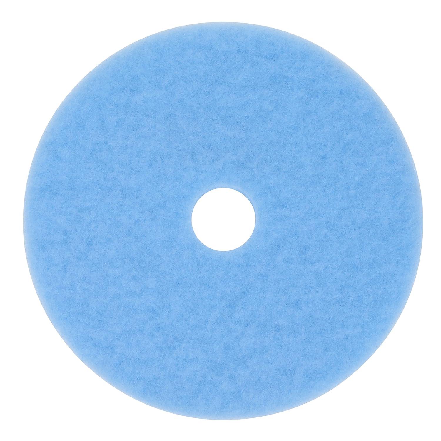 Sky Blue 21-Inch Polyester Floor Burnish Pad