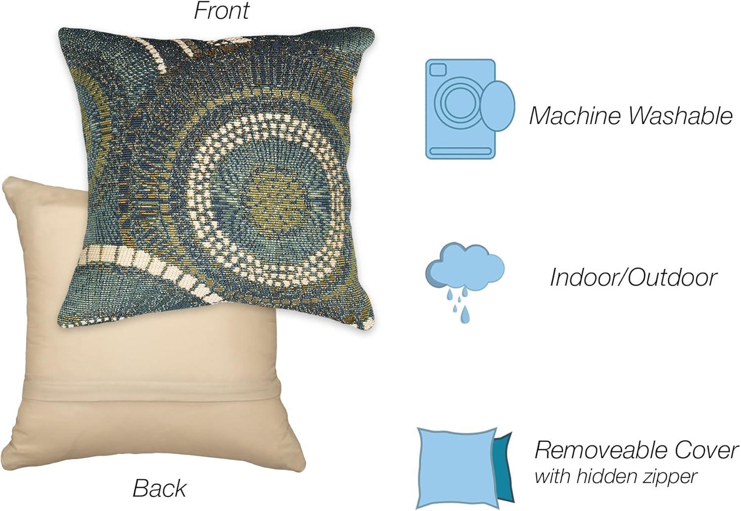 Marina Abstract Indoor/Outdoor Throw Pillow