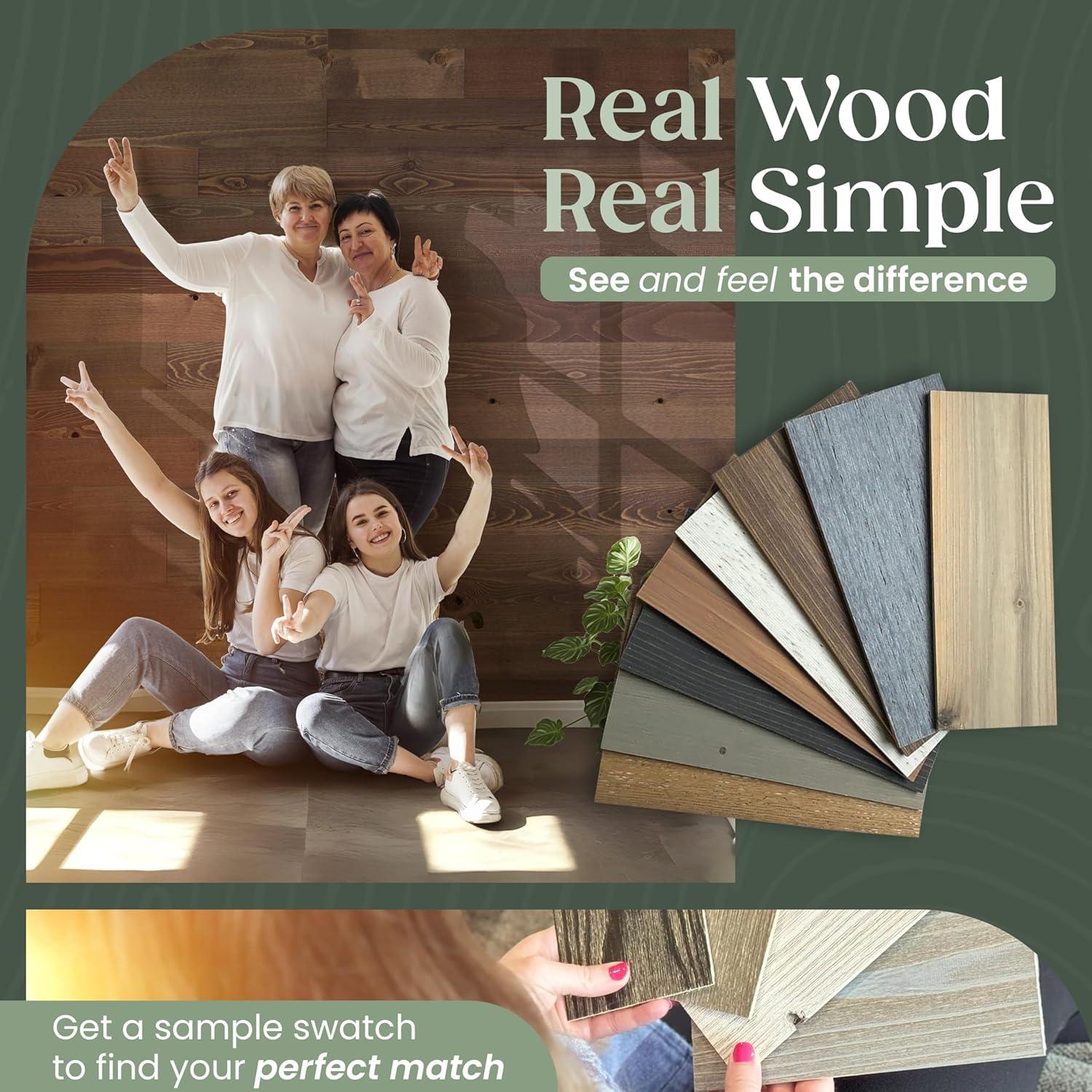 Freestone Reclaimed Wood Peel and Stick Wall Panels